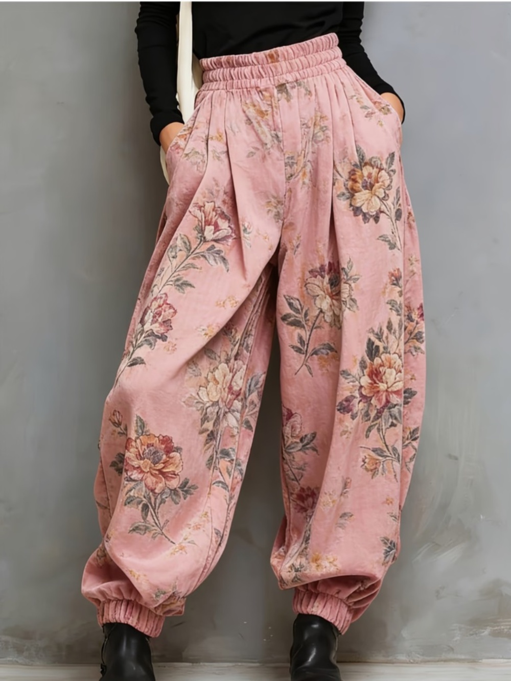 Soon! MAy 29:Boho satin floral joggers